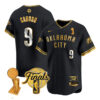 Alex Caruso Oklahoma City Thunder Baseball Black Gold 2025 Champions Jersey - All Stitched