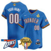 Custom Oklahoma City Thunder Baseball Royal 2025 Champions Jersey - All Stitched