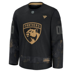 Alternative view of Custom Florida Panthers Black 2024 Military Appreciation Jersey - All Stitched
