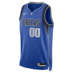 Alternative view of Custom Dallas Mavericks Royal Blue Icon Edition Jersey - All Stitched