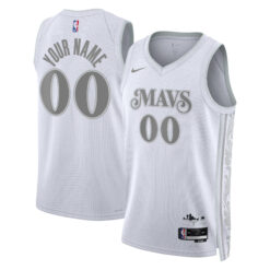 Custom Dallas Mavericks White 2024 City Edition Jersey - All Stitched