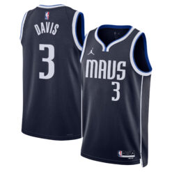 Anthony Davis Dallas Mavericks Navy Statement Edition Jersey - All Stitched