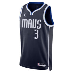 Alternative view of Anthony Davis Dallas Mavericks Navy Statement Edition Jersey - All Stitched