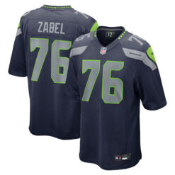 Grey Zabel Seattle Seahawks Navy Home Game Jersey - All Stitched