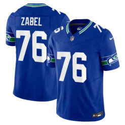 Grey Zabel Seattle Seahawks Royal Blue Alternate Vapor F.U.S.E Limited Jersey - All Stitched