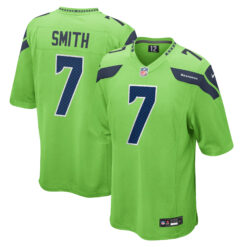 Geno Smith Seattle Seahawks Neon Green Alternate Game Jersey - All Stitched