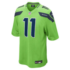 Alternative view of Jaxon Smith-Njigba Seattle Seahawks Neon Green Alternate Game Jersey - All Stitched