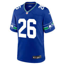 Alternative view of Zach Charbonnet Seattle Seahawks Royal Blue Alternate Game Jersey - All Stitched