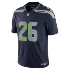 Alternative view of Zach Charbonnet Seattle Seahawks Navy Home Vapor F.U.S.E Limited Jersey - All Stitched