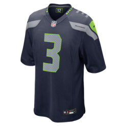 Alternative view of Nick Emmanwori Seattle Seahawks Navy Home Game Jersey - All Stitched