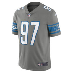 Alternative view of Aidan Hutchinson Detroit Lions Grey Alternate Vapor F.U.S.E Limited Jersey - All Stitched