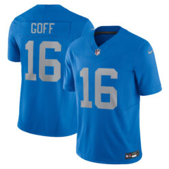 Jared Goff Detroit Lions Blue Throwback Vapor F.U.S.E Limited Jersey - All Stitched