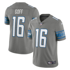 Jared Goff Detroit Lions Grey Alternate Vapor F.U.S.E Limited Jersey - All Stitched