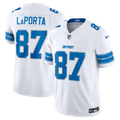 Sam LaPorta Detroit Lions White Away Vapor F.U.S.E Limited Jersey - All Stitched