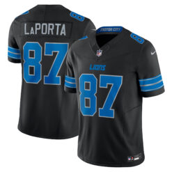 Sam LaPorta Detroit Lions Black Alternate Vapor F.U.S.E Limited Jersey - All Stitched