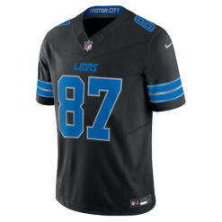 Alternative view of Sam LaPorta Detroit Lions Black Alternate Vapor F.U.S.E Limited Jersey - All Stitched