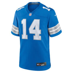 Alternative view of Amon Ra St Brown Detroit Lions Blue Home Game Jersey - All Stitched