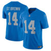 Amon Ra St Brown Detroit Lions Blue Throwback Vapor F.U.S.E Limited Jersey - All Stitched