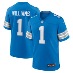 Jameson Williams Detroit Lions Blue Home Game Jersey - All Stitched