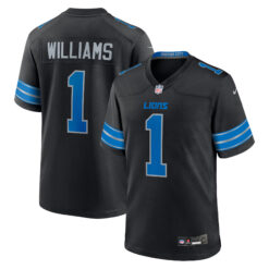 Jameson Williams Detroit Lions Black Alternate Game Jersey - All Stitched