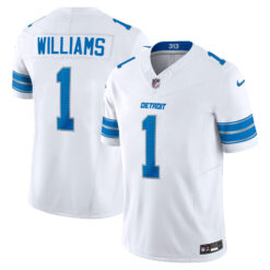Jameson Williams Detroit Lions White Away Vapor F.U.S.E Limited Jersey - All Stitched