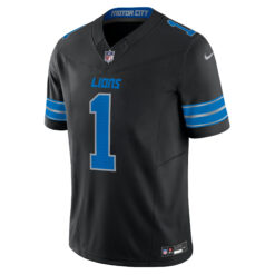 Alternative view of Jameson Williams Detroit Lions Black Alternate Vapor F.U.S.E Limited Jersey - All Stitched