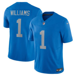 Jameson Williams Detroit Lions Blue Throwback Vapor F.U.S.E Limited Jersey - All Stitched