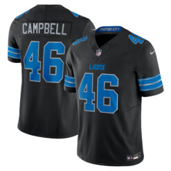 Jack Campbell Detroit Lions Black Alternate Vapor F.U.S.E Limited Jersey - All Stitched