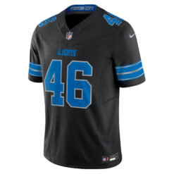 Alternative view of Jack Campbell Detroit Lions Black Alternate Vapor F.U.S.E Limited Jersey - All Stitched