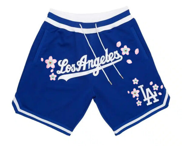 Men's Los Angeles Dodgers Tokyo Series Custom Shorts - All Stitched