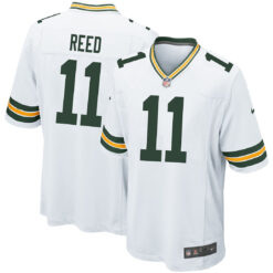 Jayden Reed Green Bay Packers White Road Game Jersey - All Stitched