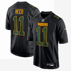 Jayden Reed Green Bay Packers Black Fashion Game Jersey - All Stitched