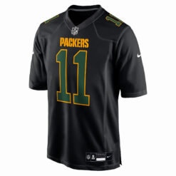 Alternative view of Jayden Reed Green Bay Packers Black Fashion Game Jersey - All Stitched