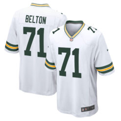 Anthony Belton Green Bay Packers White Road Game Jersey - All Stitched