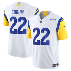 Blake Corum Los Angeles Rams White Away Vapor F.U.S.E Limited Jersey - All Stitched