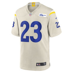 Alternative view of Kyren Williams Los Angeles Rams Bone Alternate Game Jersey - All Stitched