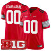 Custom Ohio State Buckeyes Football Scarlet Alternate Game Jersey - All Stitched