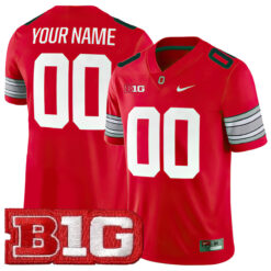 Custom Ohio State Buckeyes Football Scarlet Alternate Game Jersey - All Stitched
