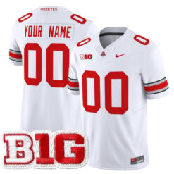 Custom Ohio State Buckeyes Football White Vapor F.U.S.E Limited Jersey - All Stitched