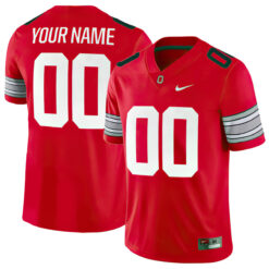 Custom Ohio State Buckeyes Football Scarlet Alternate Game Jersey - All Stitched
