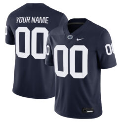 Custom Penn State Nittany Lions Football Navy Game Jersey - All Stitched