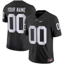 Custom Penn State Nittany Lions Football Black Vapor F.U.S.E Limited Jersey - All Stitched