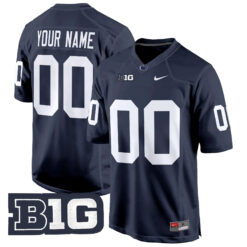 Custom Penn State Nittany Lions Football Navy Jersey - All Stitched