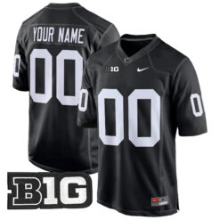 Custom Penn State Nittany Lions Football Black Jersey - All Stitched