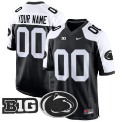 Custom Penn State Nittany Lions Football Black Alternate Jersey - All Stitched