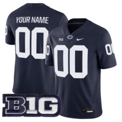 Custom Penn State Nittany Lions Football Navy Game Jersey - All Stitched