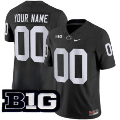 Custom Penn State Nittany Lions Football Black Vapor F.U.S.E Limited Jersey - All Stitched