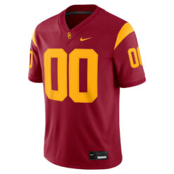 Alternative view of Custom USC Trojans Football Cardinal Game Jersey - All Stitched