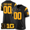 Custom USC Trojans Football Black Game Jersey w/ B1G Patch - All Stitched