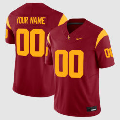 Custom USC Trojans Football Cardinal Vapor F.U.S.E Limited Jersey - All Stitched